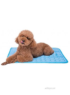 Faith Force Pet Cooling Mat Ice Silk Cooling Mat for Dogs & Cats Portable & Washable Pet Cooling Blanket for Outdoor Car Seats Beds and More in Summer