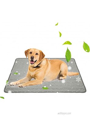 GeerDuo Pet Self Cooling Mat Dog Cooling Mat Summer Pet Cooling Pads Ice Silk Cooling Mat for Dogs & Cats Portable & Washable Pet Cooling Blanket for Kennel Sofa Bed Floor