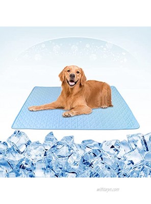 Pet Cooling Mats for Dogs ideapro Breathable Ice Silk Dog Cooling Mat Portable Cooling Pet Pad for Dogs  Washable Pet Cooling Blanket for Indoor & Outdoor 40 x 28 in