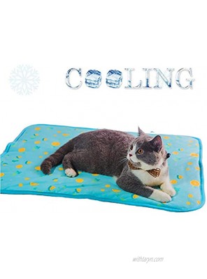 SEIS Dog Ice Pad Ice Silk Cats Kennel Mat Pet Cooling Pad Summer Cool Bamboo Mat Breathable Pad Blue Fruit M