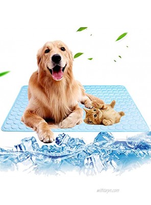 Summer Pet Cooling Mat for Dogs Cats Kennel Ice Silk Washable Mat Breathable Pet Crate Pad Cusion Sleep Mat for Carrier Bag Dog Self Cooling Mat Blue X-Large: 40 x 28 inches