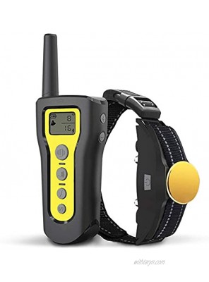 AngelaKerry Dog Training Collar 1000ft Remote Dog Shock Collar 100% Waterproof Rechargeable Beep Vibra Electric Shock