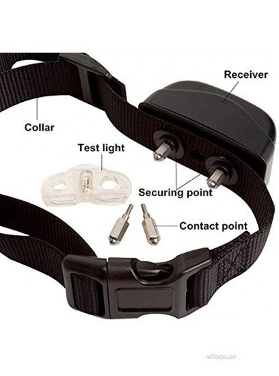 Dog Training Collar Rechargeable Dog Shock Collar Waterproof E-Collar with 3 Safe Training Modes Vibration Shock and Tone Up to 990FT Remote Range