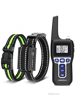 DOGOLA Training Collar Dog Training Collar with Remote 1100 Yard Range,Rechargeable Shock Collar IPX7 Waterproof Barking Control Collar w 3 Training Modes for Small Medium Large Dogs