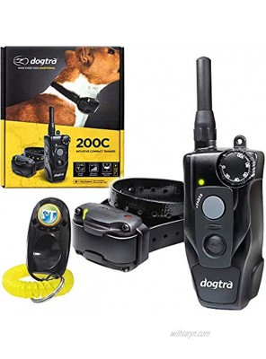 Dogtra 200C Remote Training Collar 1 2 Mile Range Waterproof Rechargeable Static Correction Vibration Includes PetsTEK Dog Training Clicker