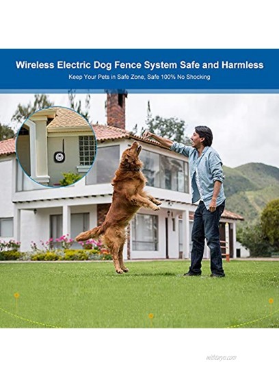 IECOPOWER Dog Collar Receiver Wireless Dog Fence Electric Remote Dog Training Collars with Shock Warning Mode Waterproof Rechargeable Receiver Pet Collar