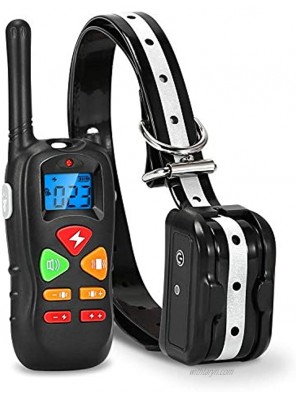 iMounTEK Waterproof Vibration & Shock Electronic Dog Training Collar Bark Collar w Remote Dog Training Collar w 3 Modes Up to 1640Ft Remote Range 0~100 Shock Levels 2 Channels for All Dog Size