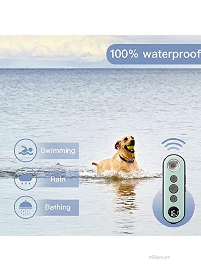Lu&Ba Dog Shock Collar 3000ft Dog Training Collar with Remote Rechargeable Waterproof Shock Collar for Dogs with 3 Safe Mode Beep Vibration and 16 Shock Level for 10-110lb Small Medium Large Dogs