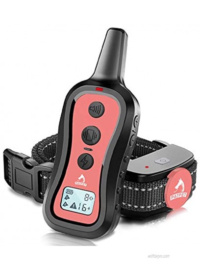 PATPET Dog Training Collar Dog Shock Collar with Remote 3 Training Modes Beep Vibration and Shock Up to 1000 ft Remote Range Rainproof for Small Medium Large Dogs
