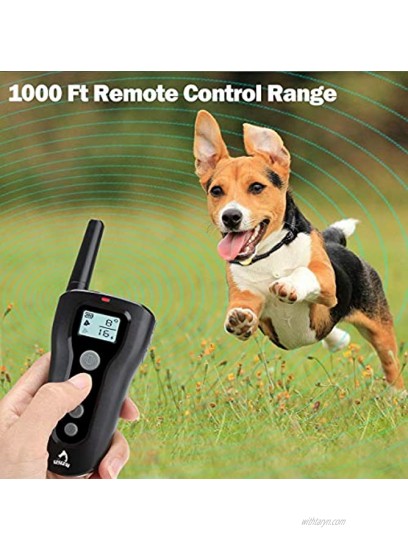 PATPET P320 Dog Training Collar for 2 Dogs Shock Collar with Remote 3 Training Modes Beep Vibration and Shock Upto 1000 ft Remote Range IPX7 Waterproof for Small Medium Large Dogs
