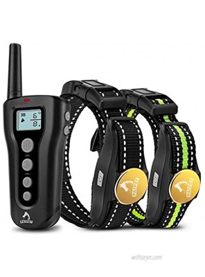 PATPET P320 Dog Training Collar for 2 Dogs Shock Collar with Remote 3 Training Modes Beep Vibration and Shock Upto 1000 ft Remote Range IPX7 Waterproof for Small Medium Large Dogs