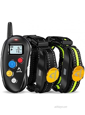 PATPET Shock Collars for Dogs with Remote Rechargeable 3 Safe Training Modes Collar for Large Dogs 15-120lbs 1-16 Shock Levels IPX7 Waterproof Receiver Classic Series E Bark Collar with Remote