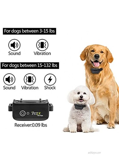 PetJoy Shock Collar for 2 Dogs Up to 3600ft of Remote Range Dog Training Collar 2-in-1 Automatic Bark Collar with Remote for Small Medium and Large Dogs