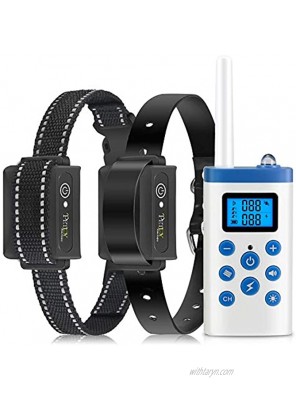 PetJoy Shock Collar for 2 Dogs  Up to 3600ft of Remote Range Dog Training Collar 2-in-1 Automatic Bark Collar with Remote for Small Medium and Large Dogs