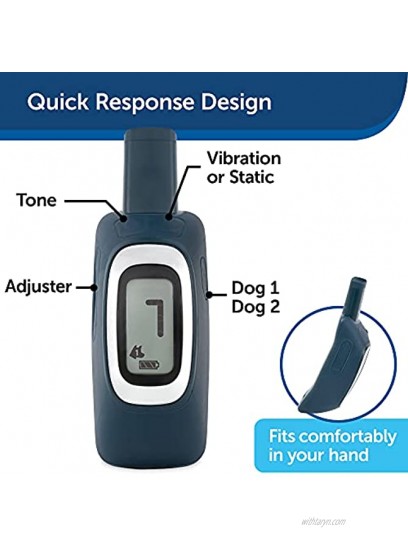 PetSafe Remote Dog Training Collar – 100-300 Yards 300 900 Feet – Choose Tone Vibration or 15 Lvls of Static Stimulation – Home & Yard Range Remote Trainer – Waterproof & Durable – Rechargeable