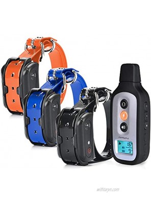 PetSpy XPro 3 Dog Training Shock Collar for Three Dogs with Remote Fully Waterproof Vibration and Beep Electric Trainer Small to Large Dogs