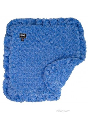 Bessie and Barnie Blue Sky Ruffles Luxury Ultra Plush Faux Fur Pet Dog Cat Puppy Super Soft Reversible Blanket Multiple Sizes