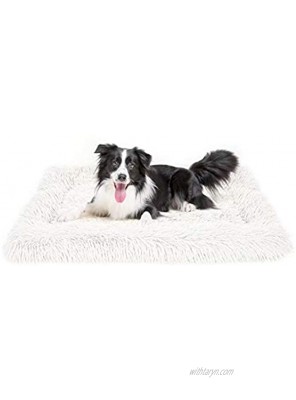 Calming Dog Bed Mats Cat Blanket with Premium Fluffy Faux Fur for Cats and Large Medium Small Dogs