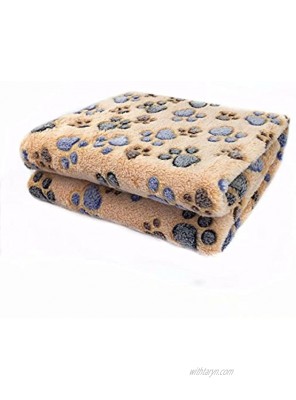 Celine lin Super Soft&Warm Fluffy Premium Flannel Fleece Dog Throw Blanket,Cute Paw Prints Suits for Puppy and Cat