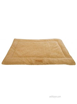 Ellie-Bo Sherpa Fleece Mat Bed in Beige Fits 36 Cages and Crates