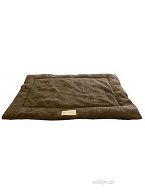 Ellie-Bo Sherpa Fleece Mat Bed in Brown Fits 36" Cages and Crates
