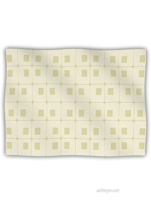 KESS InHouse Fotios Pavlopoulos Squares in Square Tan Shapes Pet Blanket 40 by 30-Inch