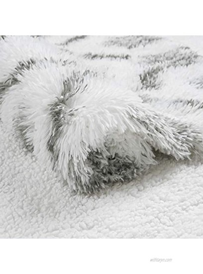 ST. BRIDGE Fluffy Dog Blanket Super Soft Lightweight Warm Shaggy Fuzzy Blanket for Dogs,Cats Pets Puppy Faux Fur Throw Blanket with Dog Paw Print