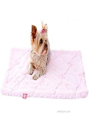 The Dog Squad 30 by 36-Inch Minkie Binkie Blanket Medium Pale Pink Roses