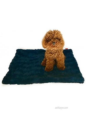 The Dog Squad Bella Minkie Binkie Blanket Small 20 x 30 Navy Blue