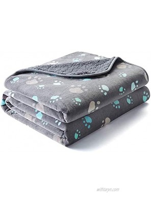 Waterproof Blanket 39 X 27 Inches for Couch Chairs Car or Bed Machine Washable Triple Layer Tech Waterproof Furniture Protector with Cute Paw Print for Small Medium Large Dogs and Cats