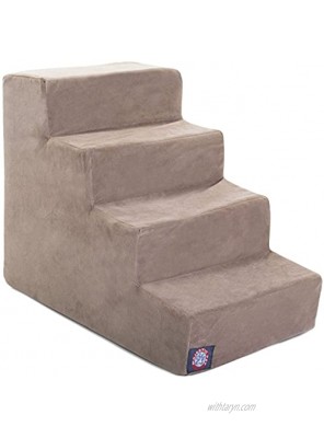Majestic Pet Velvet Suede Pet Stairs Foam Feeling Pet Step Steps for Dogs & Cats Puppy & Kitty Ramp