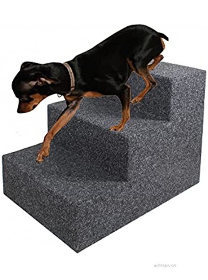 Penn-Plax EZ Climb Felt Pet Steps – Great for Cats and Small Dogs of All Ages – Holds Up to 100 LBS – Stylish Dark Gray Color – 13” Height