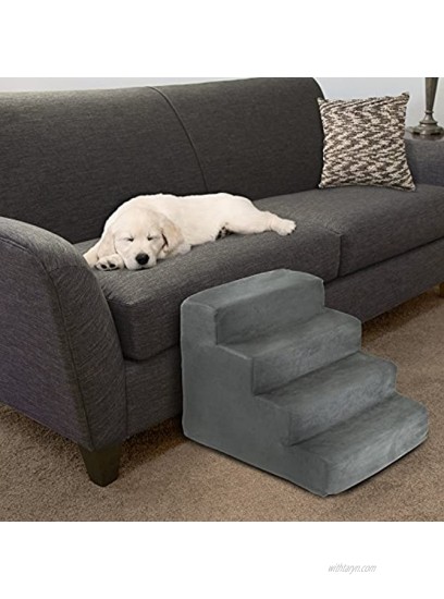 PETMAKER High Density Foam Pet Stairs Collection Zippered Machine Washable Micro-Fiber Cover with Non-Slip Bottom