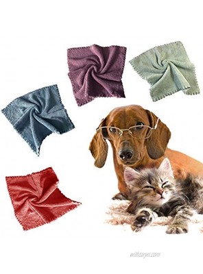 BEBORIA Absorbent Microfiber Pet Towel Absorment Drying Towel Cat Dog Towel for Paws 11.811.8in4 PCAK