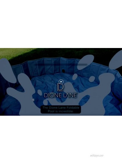 DIONE LANE Foldable Dog Pool Made Extra Thick Hard Plastic Kiddie Pool for Kids and Dog Swimming Pool Toddler Baby Plastic Pool for Kids and Dogs Pet Pool Small Outdoor Pool Dog Bath Tub