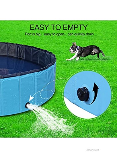 Foldable Dog Swimming Pools Dog Pet Bath Pool Collapsible Dog Pet Pool Bathing Tub Hard Plastic Kiddie Pool for Dogs Cats and Kids