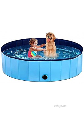 G TASTE Foldable Pet Pool Dog Bath Tub Portable Kiddie Pool for Kids Swimming Pools for Small to Large Dogs Perfect Backyard Outside Water Playing