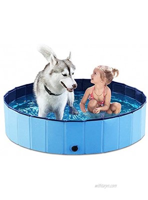 Jasonwell Foldable Dog Pet Bath Pool Collapsible Dog Pet Pool Bathing Tub Kiddie Pool for Dogs Cats and Kids