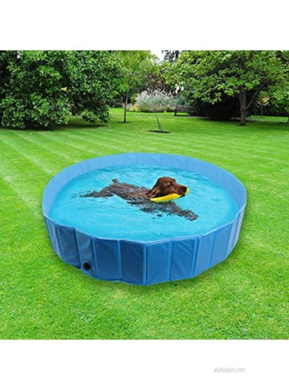 Large 63 x 12 Foldable Dog Bath Pool Dog Swimming Pool Pet Bathing Tub Pet Pool Bathing Tub for Dogs Cats Kids