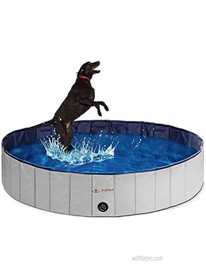 PUPTECK Foldable Dog Swimming Pool Portable Collapsible Pet Bathing Tub Indoor & Outdoor Leakproof Pool for Dogs Cats Spa