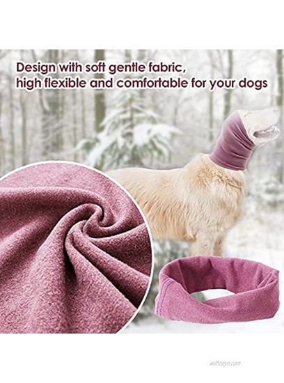 VAIPI Stretchy Dog Ear Covers for Noise Reduce Neck and Ear Warmer Hood for Dogs and Cats Pet Hood Earmuffs for Anxiety Relief Grooming Bathing and Blowing Drying
