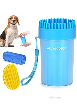 ALLYGOODS Dog Paw Cleaner Dog Paw Washer Cup Dog Foot Washer Cleaner for Medium Large Xlarge Dogs Pet
