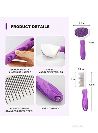 Cat Dog Grooming Brush pet Comb Kit，Pet grooming tool rake，Pet grooming brush dog hair brush suitable for distributing long-haired dogs or short-haired dogs cats to remove tangled and loose undercoat