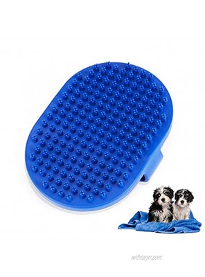 Dog Bath Brush Pet Shampoo Brush for Dogs Soothing Massage Rubber Comb Grooming Shower Brush Suitable For Long and Short-Haired