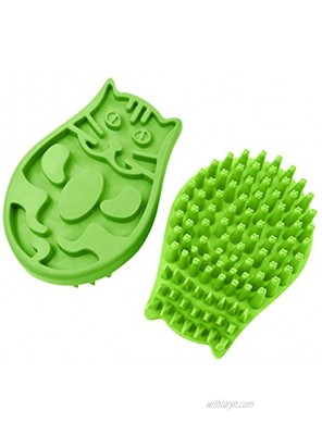 JOYPAWS Pet Bath Brush Massage Brush Pet Grooming Comb for Shampooing and Massaging Dogs Cats Small Animals with Short or Long Hair Soft Rubber Bristles Gently Removes Loose & Shed Fur