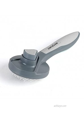 JwruCow Pet Supplies Cat and Dog Slicker Brush Gently Remove The Loose Undercoat and Comb The Tangled Hair Our Grooming Brush Can Be Used for Pets with Long or Short Hair Gray