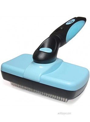 Maxpower Planet Self Cleaning Slicker Brush Gently Removes Loose Undercoat Mats and Tangled Hair for Dogs and Cats