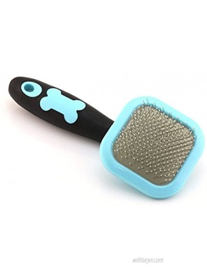 PETPAWJOY Slicker Brush Dog Brush Gently Cleaning Pin Brush for Shedding Dog Hair Brush for Small Dogs Puppy Yorkie Poodle Rabbits Cats