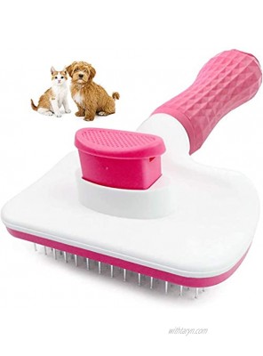 Self Cleaning Slicker Brush for Dogs and Cats,Pet Grooming Tool Slicker Brush for Shedding and Grooming Pet Hair for Large or Small Dog Cat with Long Hair