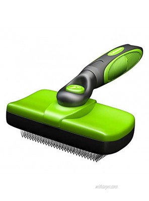 Tminnov Self Cleaning Slicker Brush Dog Brush Cat Brush for Shedding and Grooming Deshedding Tool for Pet Gently Removes Long and Loose Undercoat Mats and Tangled Hair